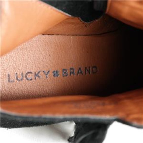 LUCKY Brand Kaarina Studded Fringe Black Bootie EUC sz 8.5 - Picture 8 of 12